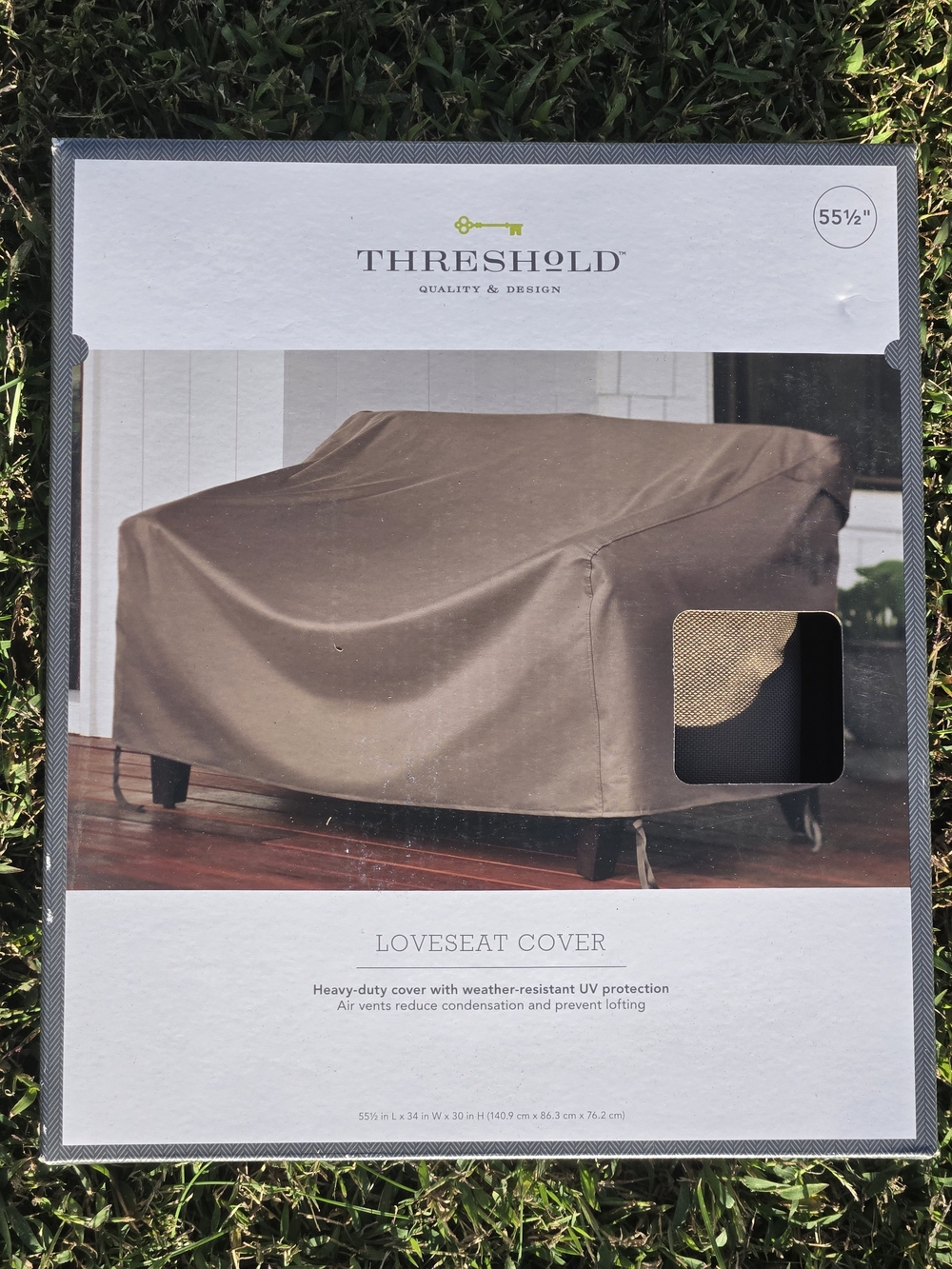 Threshold Loveseat Cover Brown Patio Chair 55 1/2